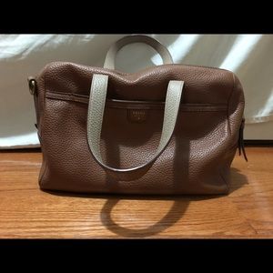 Fossil Mini Leather Satchel in Camel